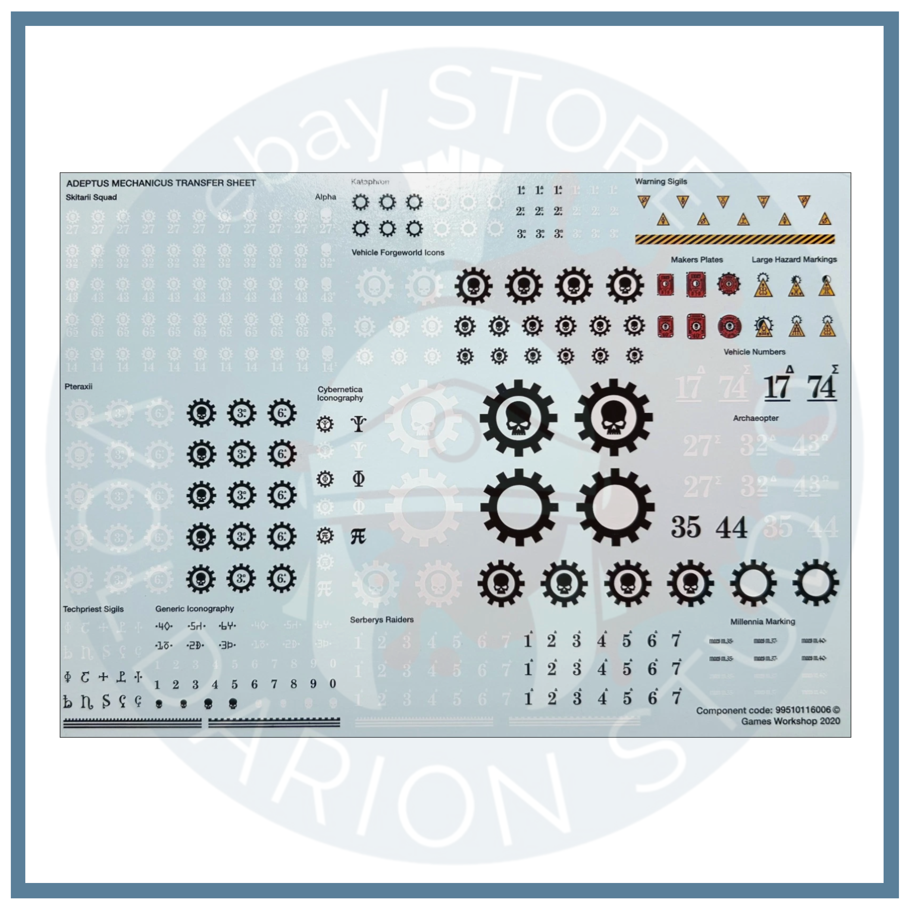Adeptus Mechanicus Transfer Sheet