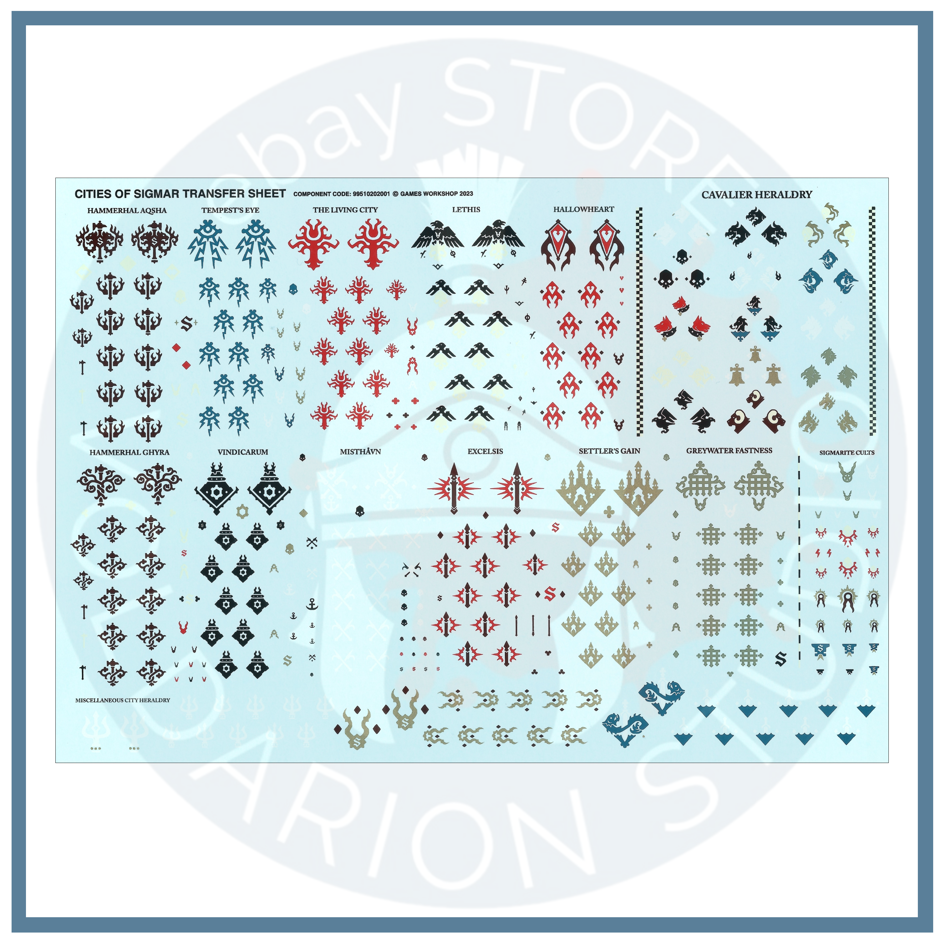 Cities Of Sigmar Transfer Sheet