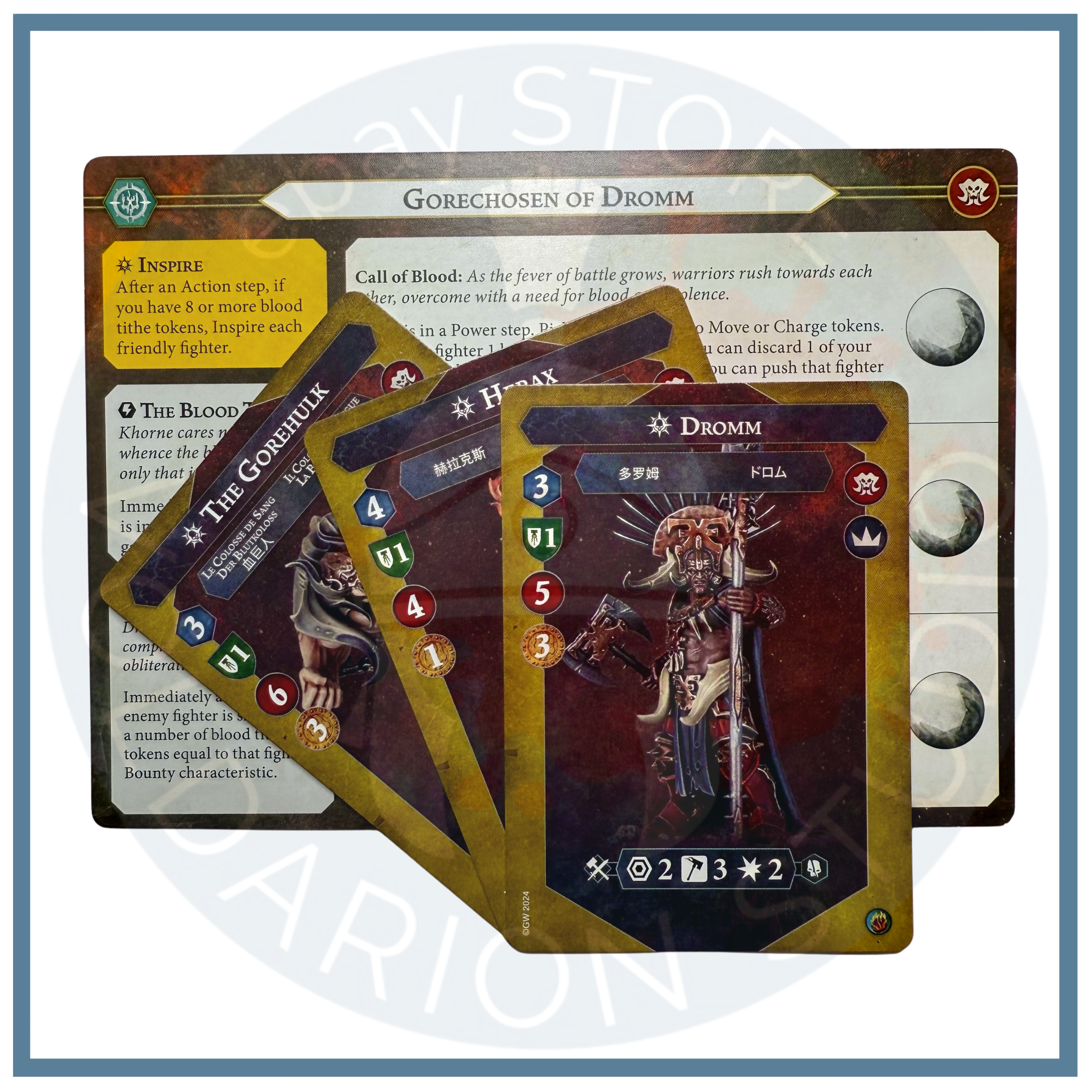Gorechosen of Dromm Warband Cards