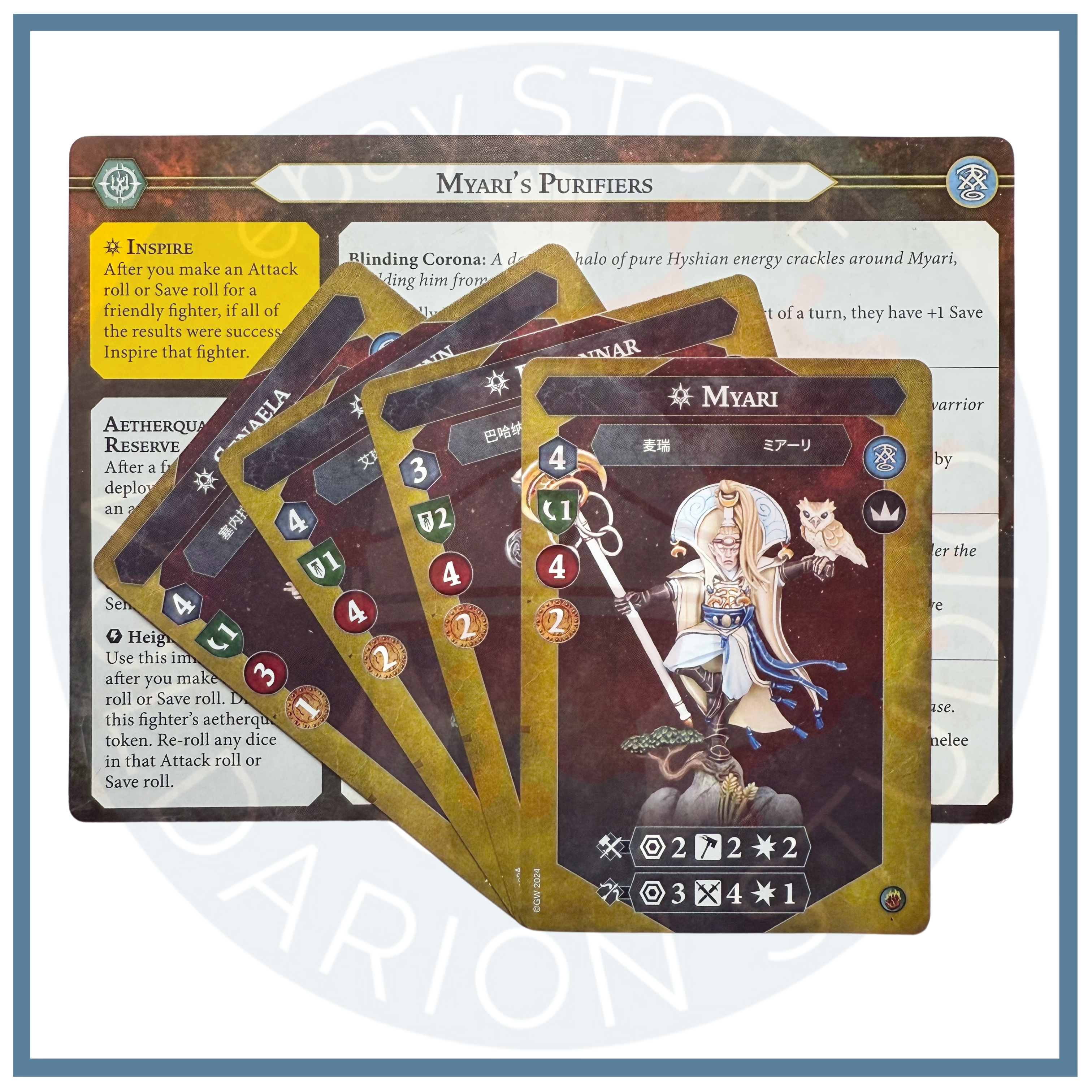 Myari's Purifiers Warband Cards