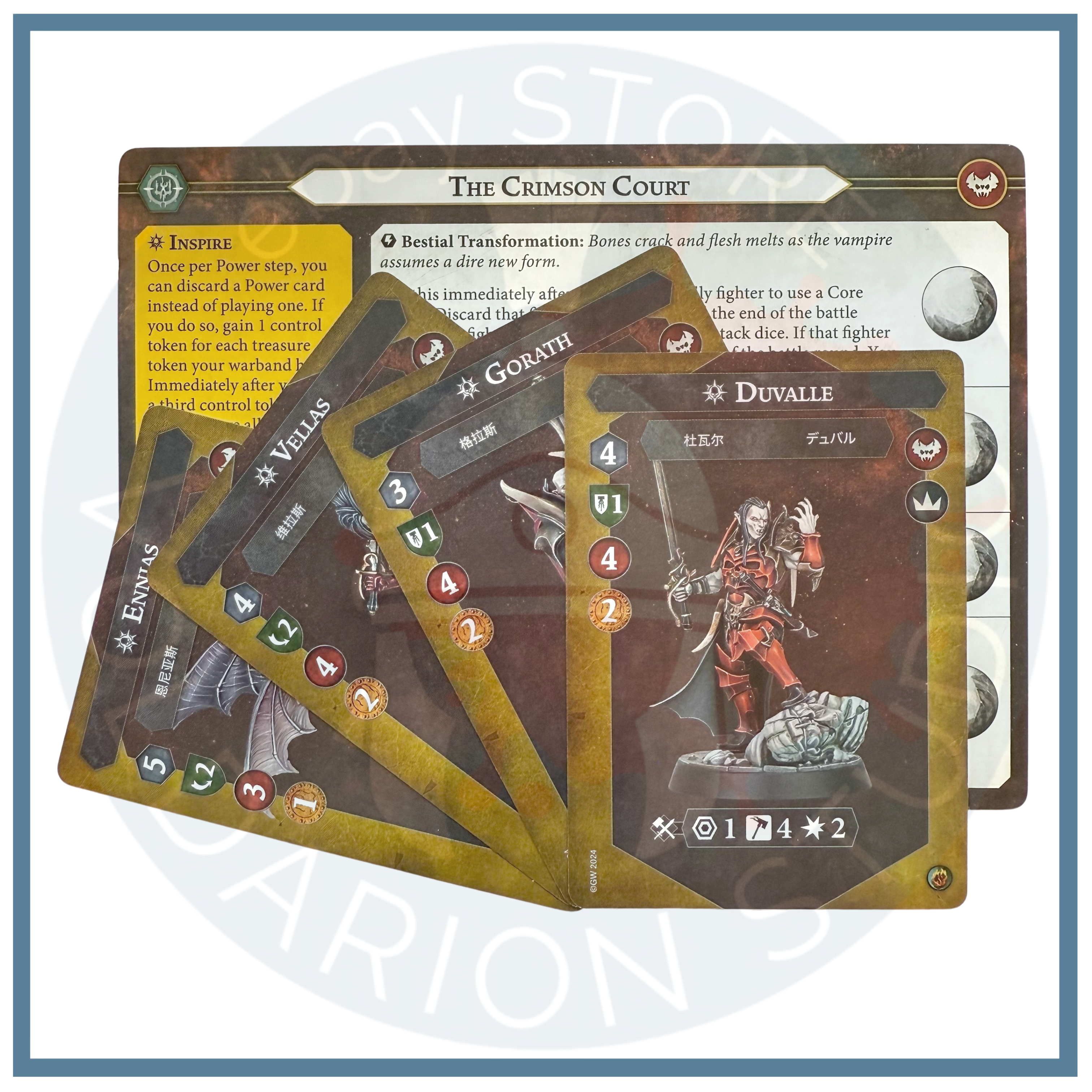 The Crimson Court Warband Cards