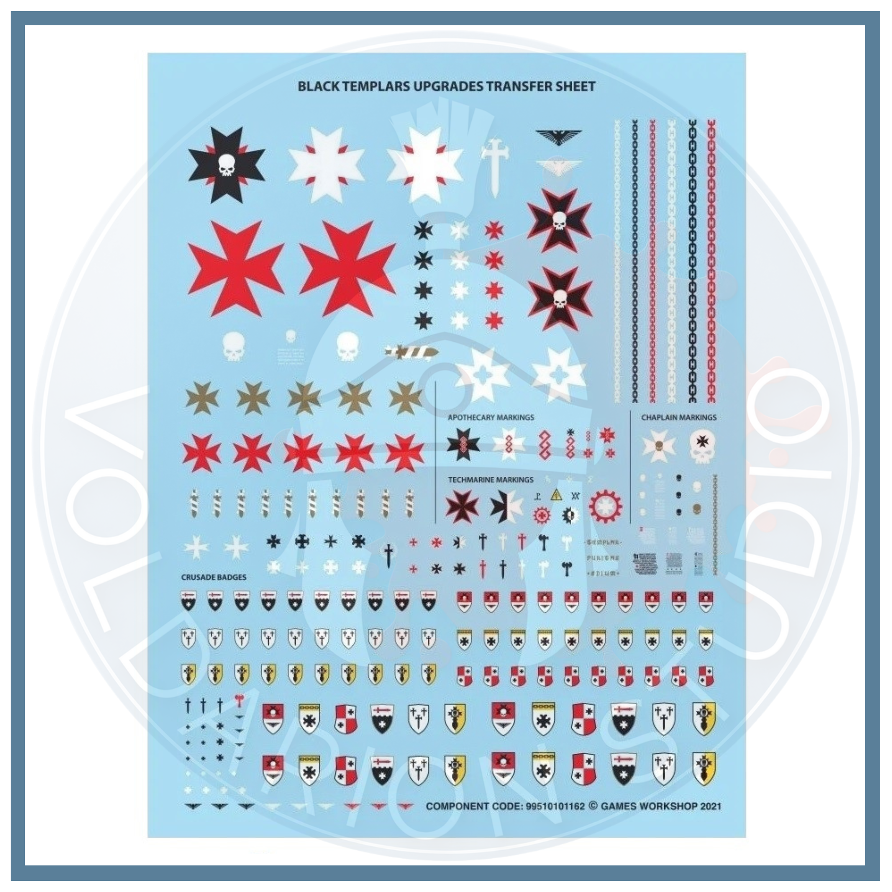Black Templars Transfer Sheet